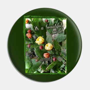 beautiful world with blooming cactus Pin