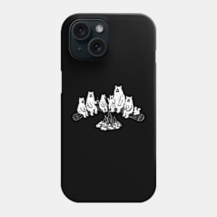 A family of bears by the fire Phone Case