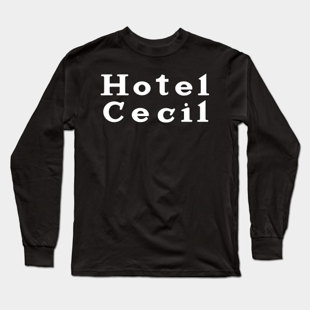 Cecil Hotel - - TeePublic T-Shirt Hotel Retro Long Cecil Sleeve |
