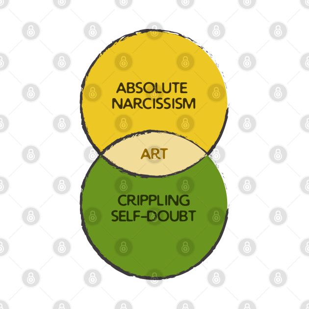 Discover Art Diagram - Narcissim And Self-Doubt - I Am An Art Teacher - T-Shirt