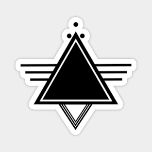 Triangle illustration, tattoo art Magnet