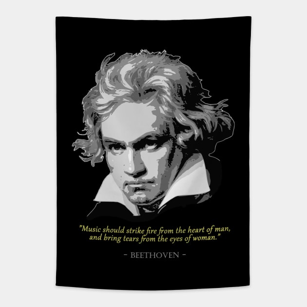 Beethoven Quote Tapestry by Nerd_art