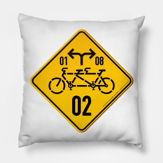 Cyclists United Pillow by ThomVanDyke