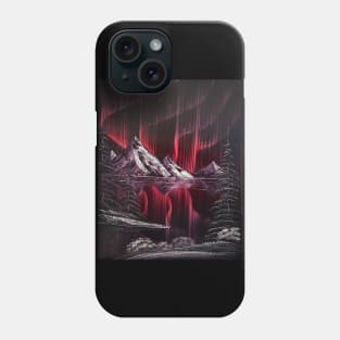 Red and Purple Northern Lights Phone Case