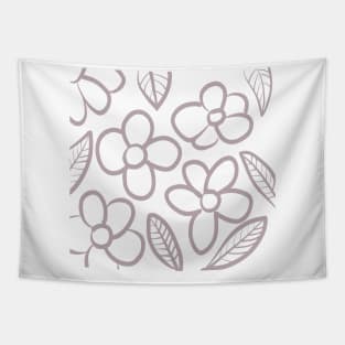 Gray flowers Tapestry