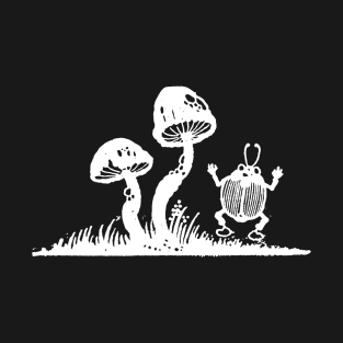 Bug & Mushroom Antique Illustration T-Shirt