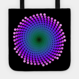 Whirlpool Spiral | Light Nebula Pink Blue Green Tote