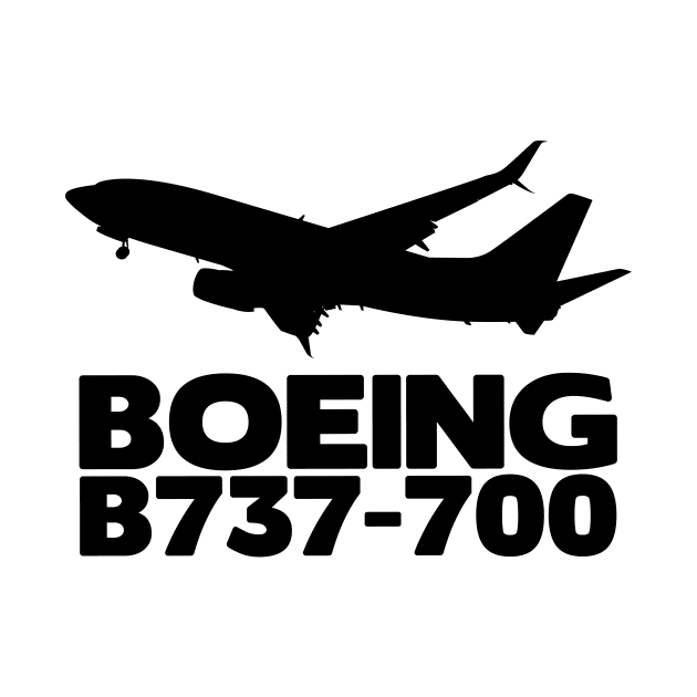 Boeing B737-700 Silhouette Print (Black) by TheArtofFlying