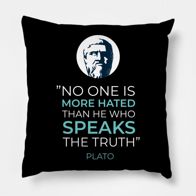 PLATO QUOTE Pillow by madeinchorley