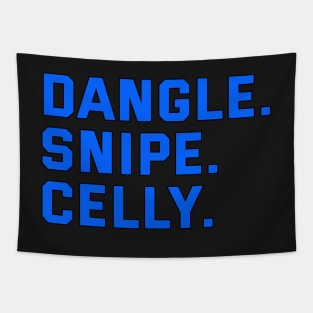 DANGLE. SNIPE. CELLY. Tapestry