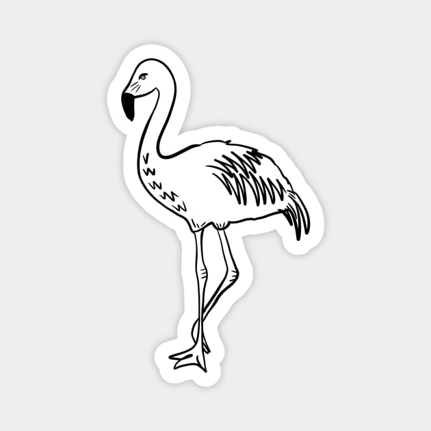 Stick figure flamingo Magnet by WelshDesigns