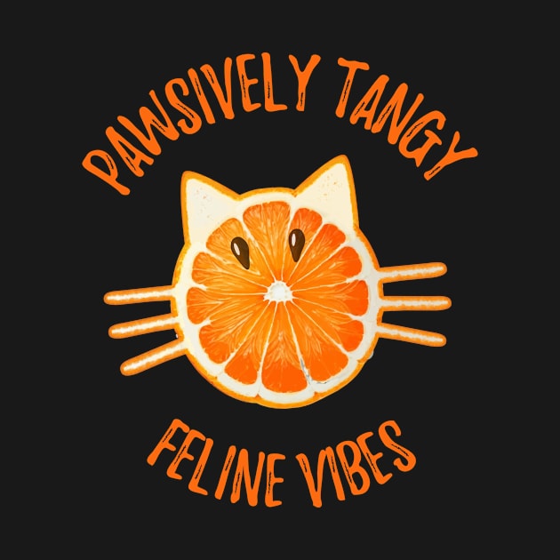 Pawsitively Tangy Feline Vibes by greenPAWS graphics