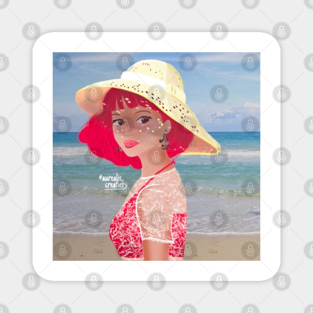 Beach Princess Magnet by Aurealis