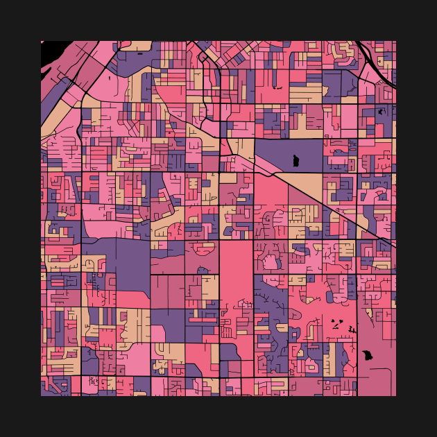 Surrey Map Pattern in Purple & Pink by PatternMaps