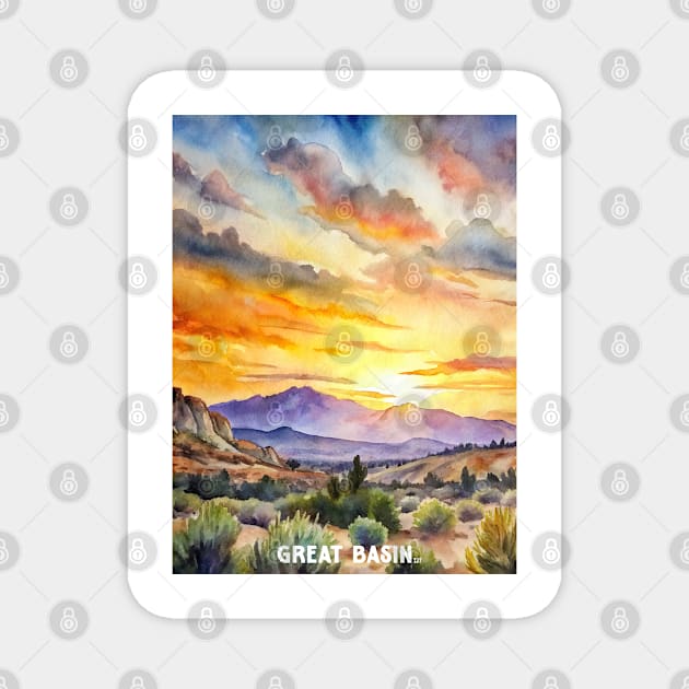 Great Basin National Park Sunset Magnet by Surrealcoin777