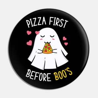 cute halloween stickers - pizza ghost Pin