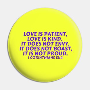 Bible Verse 1 Corinthians 13:4 Pin