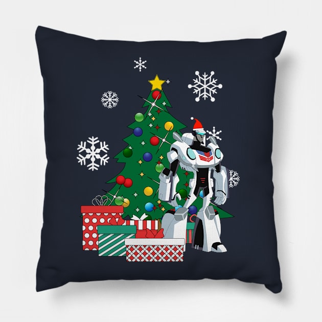 Jazz Around The Christmas Tree Transformers Pillow by Nova5