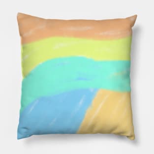 Colorful watercolor abstract texture art Pillow