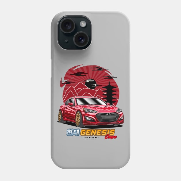 KDM Hyundai Genesis Coupe Phone Case by Guyvit