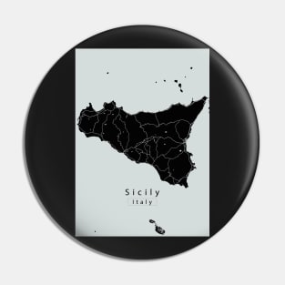 Sicily Italy Island Map dark Pin