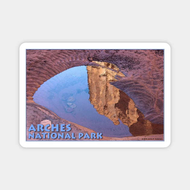 Reflection at Arches Magnet by JEAndersonArt