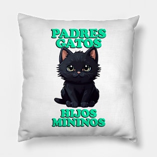 Padres gatos, hijos mininos Pillow