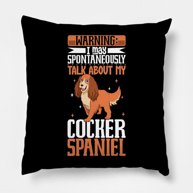 Cocker Spaniel lover Pillow by Modern Medieval Design
