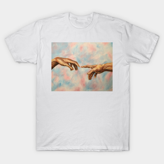 Hands Touching Painting T Shirt Teepublic