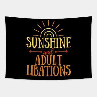 Sunshine & Adult Libations - Party Drinks Alcohol Tapestry