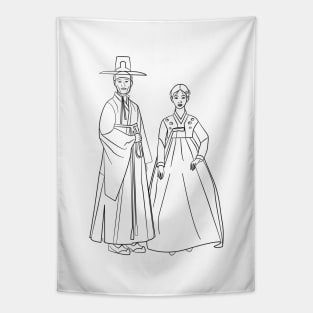 Korean Couple Tapestry