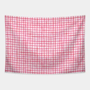 Red watercolour checkered - Gingham Tapestry