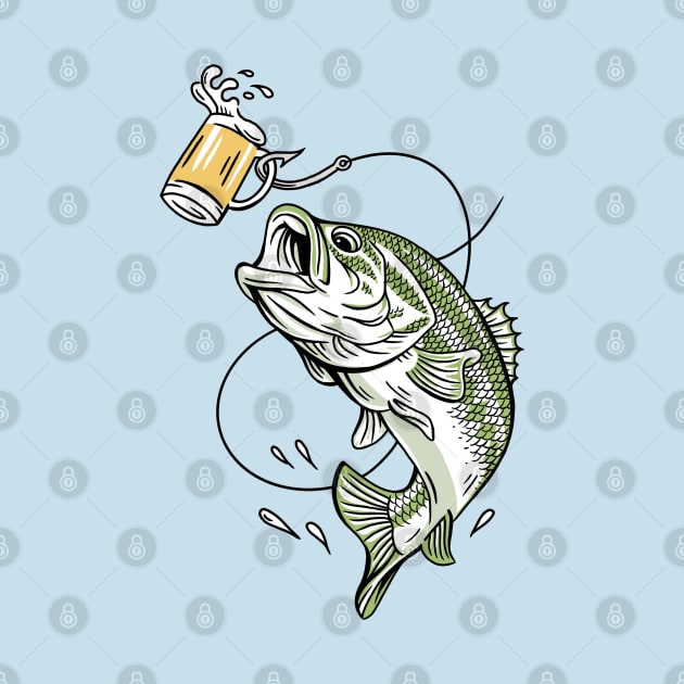 Lager Lure Bass Beer by HabbyArt