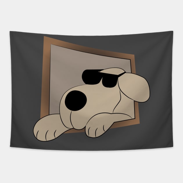 Dog with sunglasses Tapestry by NouBa