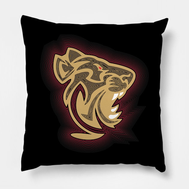 The Lion Angry Art Polygonal Pillow by noranajas