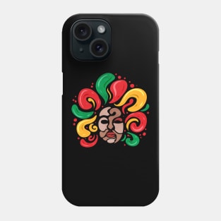 Afro With African Corors Hair Freedom Day Juneteenth Phone Case