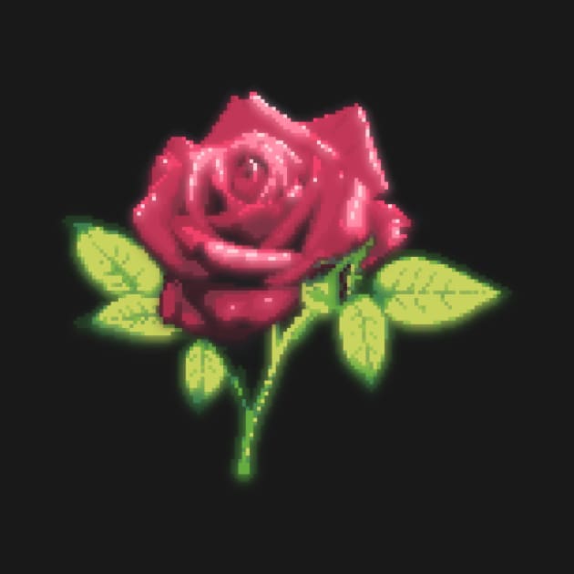 Retro Glow Rose by astrellonart