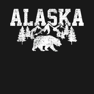 Alaska T Shirt Bear Tshirt Cold Winter Snow Mountains T-Shirt