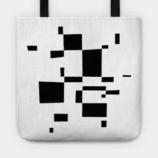 Black Bauhaus pattern Tote