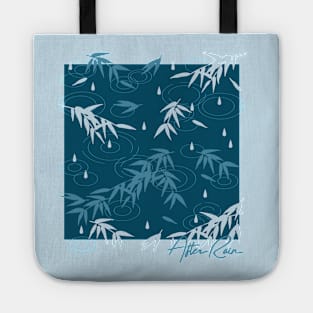 Ripples and Bamboo Leaves After Rain Pattern Tote