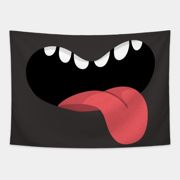 Mouth with tongue out Tapestry by Mentecz