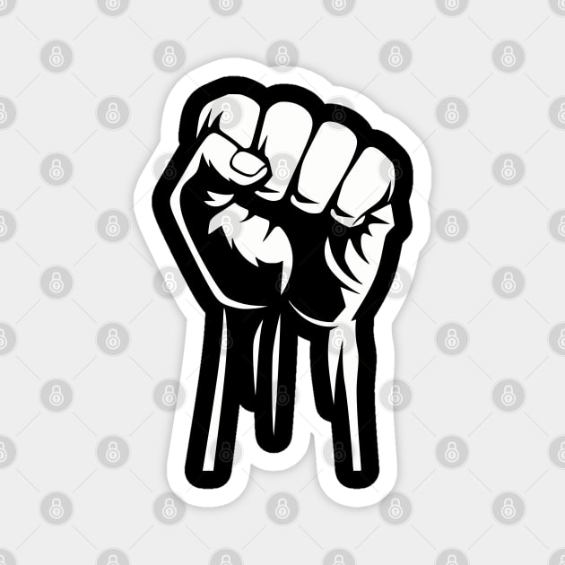 Raised Fist, Protest Fist Magnet by UrbanLifeApparel