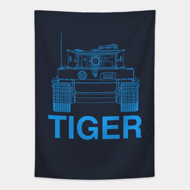 Tiger Tank Tapestry by Toby Wilkinson