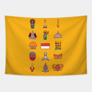 cute indonesia icon Tapestry