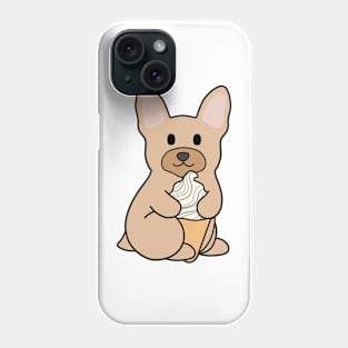 Cream French Bulldog Ice Cream Phone Case