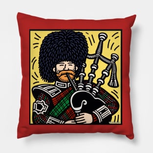 Bagpipes Pop Art Pillow