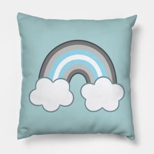 Demiboy rainbow Pillow