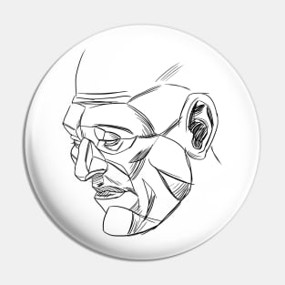 sketch face Pin