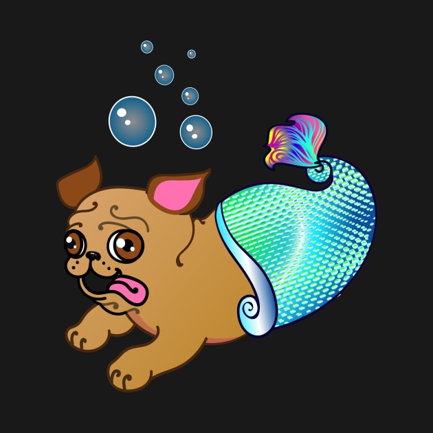 Mer pug by Toni Tees