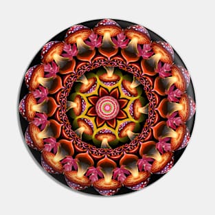 Amanita Mandala by Mandala Magic Pin